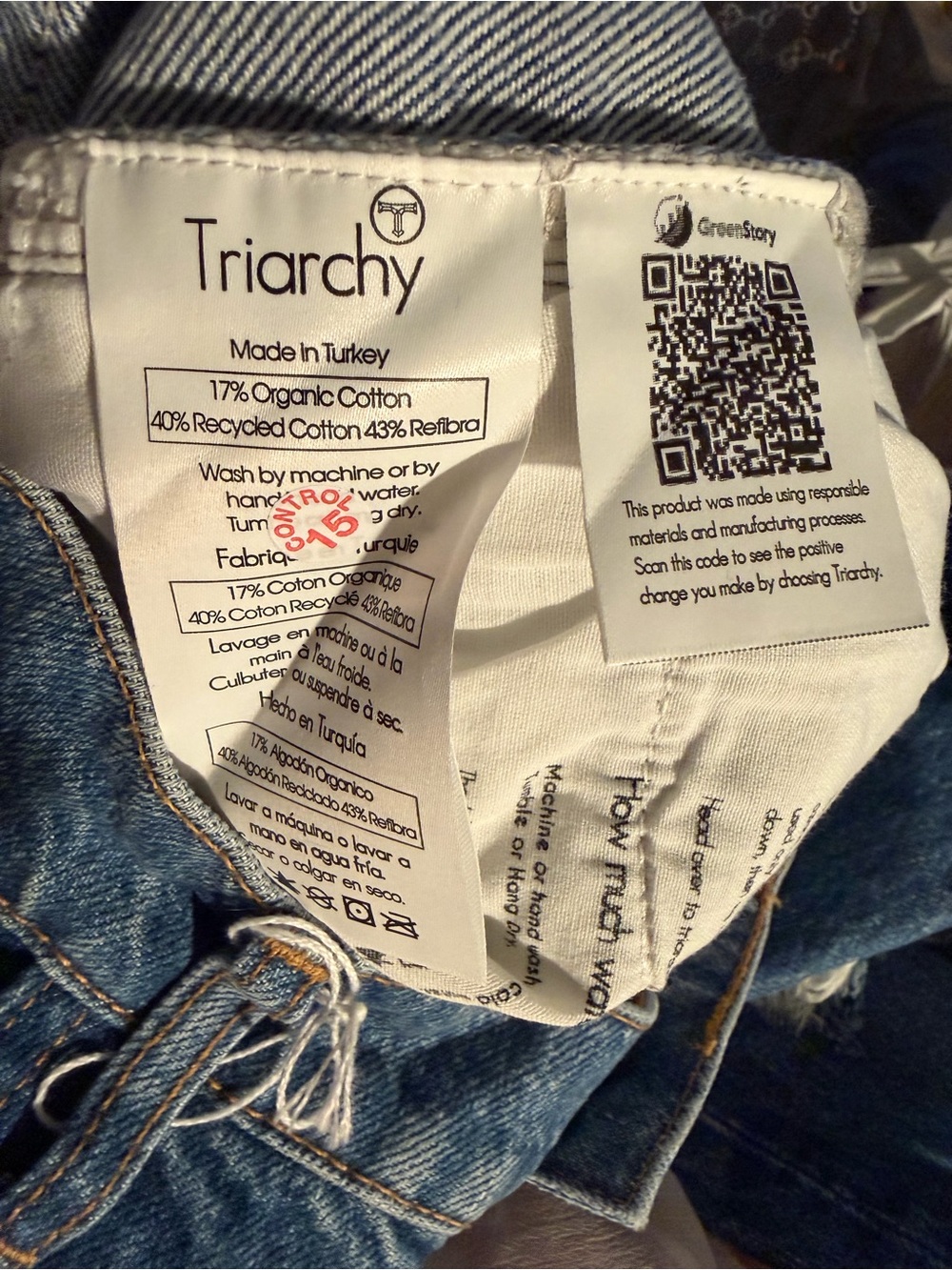 Triarchy x Josephine Skriver High Waisted Blue Jeans NWT - Picture 10 of 11